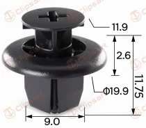 ������ �������� ����� Toyota 01-12 Camry, Prius, Avalon 90467-09166. �������: AS-803 Clipsart AS803 ����