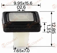 ������ 7,0x7,0 �/������� D=2,5 �����. �������: AS-809 90675-SA6-003 Clipsart AS809 ����