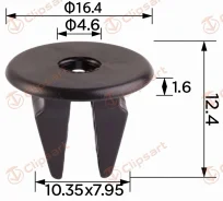 ������ 10,4x8,4 �/������� D4,5 ������. �������: AS-971 86848-22000 Clipsart AS971 ����