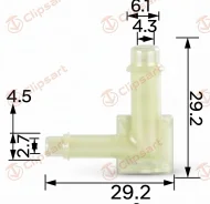 ����������� ������ d 6,1/8,2 mm. �������: AS-1086 Clipsart AS1086 ����