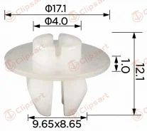 ������ 90189-05142 ������ 9,6X8,6MM �/������� D4,0 �����. �������: AS-3574 Clipsart AS3574 ����