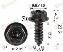 ������� m6-1.81 x 20mm black e-coat MS452348 �������:H2066 Clipsart H2066 ����
