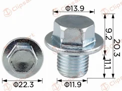 ������ M12-1.25 x11 ������� ���������. �������:H2143 90341-12012 Clipsart H2143 ����
