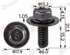 ���� m6x1,0-16 � ������, ������ �������:H2174 9gg60-0616b Clipsart H2174 ����