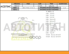������� ��������� Anchi AC0754C PN0223W, 410105PA0D, 410805PA0A, 410805PA0B, 21083501080, 21083501089, 21100350108001, FP0289, GDB1446, BD4601, BP4000...