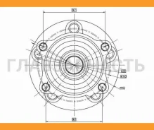��������� ���� ����. Citroen C-Crosser/MMC Outlander/Peugeot 4007 4WD 07- NTN HUB157T12 HUB157T12 ����