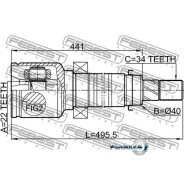 ���� FORD Focus III CB8 11-14 ����. ����. Febest 2111Cdhrh 2111CDHRH ����