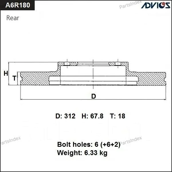 ���� ��������� ���. Advics A6R180B ����