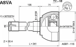 ���� �������� 24x59x30 ASVA TY15 ����