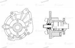 ����� ������� ��� �/� Toyota Land Cruiser Prado (02-)/HiAce H100 (89-) 2.5D/3.0D [1KZ; 1KD] (LWP 1941) LWP1941 ����