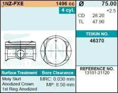 ������� ��������� Teikin 46370 STD (4��/����) 46370STD ����