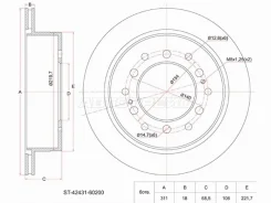 ���� ��������� ST-42431-60200, ������ ST4243160200 ����
