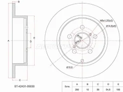 ���� ��������� ST-42431-05030, ������ ST4243105030 ����