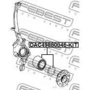 ��������� ��������� �������� ����������� 49x88x46 Mercedes BENZ E 55 AMG 211. # Febest DAC49880046KIT DAC49880046KIT ����
