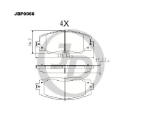 ������� ��������� �������� JBP0068 Toyota Corolla, Premio, RAV4 JUST Drive JBP0068 ����