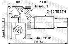 ���� �������� 24x61x30 | ����� ����/��� | Febest 1210D7A2WA48 1210D7A2WA48 ����