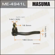 ���������� ������� ���� Nissan Teana(J31) ���. Masuma ME4941L ME4941L ����