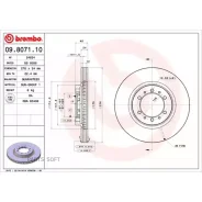���� ��������� (�������) Mitsubishi Delica 89-99 / L200 96-06 Brembo 09.8071.10, �������� 09807110 ����