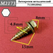 ���� �������������� ST4,8 x 15 � ����������� ������������ ������� 8 ��. ������������ ������� ����� O 10 ��. x 1 �������� �������� ����-���������� BMW...
