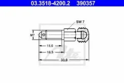 ������ �������� �������� M7 x 16,5 ������������ ������� 7 ��. � ����� � ��������� BMW 03351842002 ����