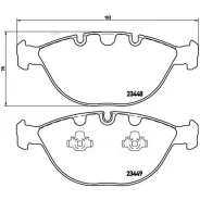 ������� ��������� FR BMW X5 E53 4,4/4,8i Brembo P06028, ������ �������� P06028 ����