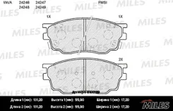 ������� ��������� �������� (��� �������) (����� Semi-Metallic) (Mazda 6 (GG, GH) 1.8) (TRW GDB3309) E100189 Miles E100189 ����