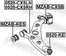 ����� �������� ������ Mazda CX 5 2017 [178Febest0524CX5RH] 0524CX5RH ����