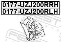 ������� ��������� ������ ������ Toyota LAND Cruiser (200) (2008) [178Febest0177UZJ200RRH] 0177UZJ200RRH ����