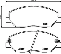 ������� ��������� �������� �������� Hyundai Santa FE (2012) [178Textar2435101] 2435101 ����