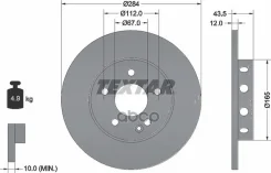 ���� ��������� �������� ��������������� MB W202 93-00 284x12x5 [178Textar92059303] 92059303 ����