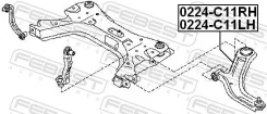 ����� �������� ������ Nissan Tiida (2007)/ Micra (K12E) (2002) [178Febest0224C11RH] 0224C11RH ����