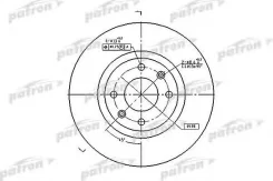 ���� ��������� �������� ������������� Peugeot 307 (2001-2007)/Citroen C5 (2001-2005) ������� 283�� [178Patronpbd4183] PBD4183 ����