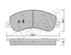 ������� ��������� �������� �������� FORD Transit (2006)/ VW Amarok (2010) ��� ������� / �� 3 ���� [178Metelli2206801] 2206801 ����