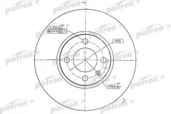 ���� ��������� �������� ��������������� VW Passat B3/GOLF III/Vento 256x13x4 [178Patronpbd1532] PBD1532 ����