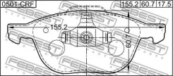 ������� ��������� �������� �������� FORD Focus II/III, Mazda 3, Volvo S40 [178Febest0501CRF] 0501CRF ����