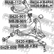 ����� ������� ������ �������� �������� Mitsubishi L200 [KB]/ Pajero/Montero [178Febest0420KB4] 0420KB4 ����