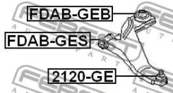 ����� ������� �������� �������� FORD Mondeo III 11/01 [178Febest2120GE] 2120GE ����