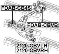 ����� ������� ������ ������ FORD KUGA (2008-2019) [178Febest2120Cbvrh] 2120CBVRH ����