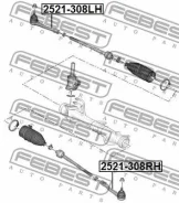 ���������� ������� ����� Peugeot 308 (2007)/ Citroen Berlingo (2008) [178Febest2521308RH] 2521308RH ����