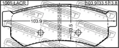 ������� ��������� ������ �������� �������� Chevrolet Lacetti (2004) ����� 2007 ���� [178Febest1001LACR] 1001LACR ����