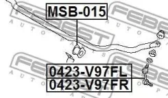 ������ ��������� ������������� ������ Mitsubishi Pajero/Montero (2007) [178Febest0423V97FR] 0423V97FR ����