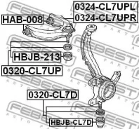 ����� ������� ������� �������� �������� Honda CR-V (1996-2002) � ����. ���� � ����� � ����� ������� [178Febest0320CL7UP] 0320CL7UP ����