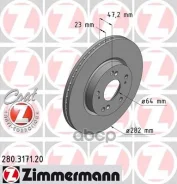 ���� ��������� ! �����. 282x23/47-5x114 Honda Civic 1.3/1.4/1.8 05 /FR-V 1.7/1.8/2.0 0 [178Zimmermann280317120], ������ 280317120 ����