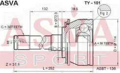 ���� ������� | ����� ����/��� | Toyota/ LAND Cruiser 100 UZ Benzin/30*72,3*30 �� [178Asvaty101] TY101 ����