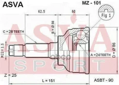 ���� ������� | ����� ����/��� | KIA/ Clarus 98-/24*56*28 �� [178Asvamz101] MZ101 ����