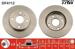 ���� ��������� �������� Toyota Yaris 2 �� DF4112 TRW TRW DF4112 DF4112 ����