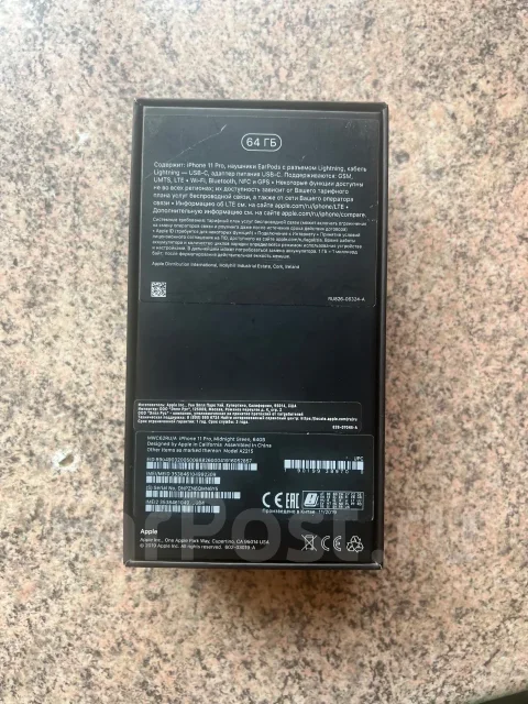 Apple iPhone 11 Pro. �/�, 64 ��, �������, 3G, 4G LTE ����