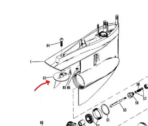�������� ��������� ������ MERCRUISER ALPHA ONE GEN I 34127, 821631, 55989 ����