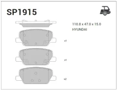 ������� ���������, ������ Sangsin Brake SP1915 SP1915 ����