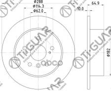 ���� ��������� /������ /TI-GUAR ��� Toyota Harrier 2000-2003, Lexus RX300 1998-2003, Kluger 2WD 2000-2007; 288/10��; TG-42431-33030 4243106030 4243106...